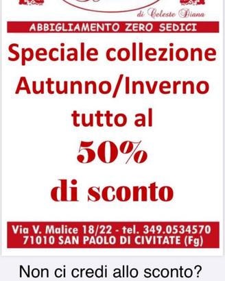 Sconti d’autunno.