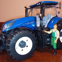 Bruder trattore New Holland con rimorchio 