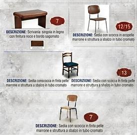 Set di scrivanie e sedie da ufficio/scuola