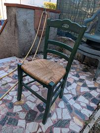 Sedie legno e paglia