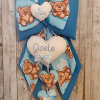 Fiocco nascita nome personalizzabile 