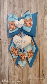 Fiocco nascita nome personalizzabile 