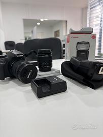 CANON EOS 4000D + 2 obiettivi+ Flash+borsa