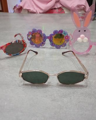 occhiali particolari per bambina ed pupazzetti dis