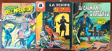 3 fumetti vintage ZAGOR Comandante Mark e MisterNO
