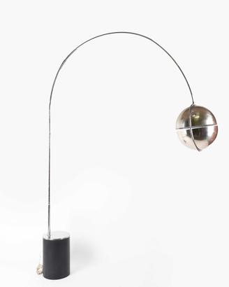 piantana ad arco design anni 60 in cromo reggiani