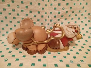 Babbo natale su slitta con renna Natale thun