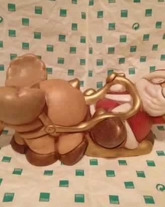 Babbo natale su slitta con renna Natale thun