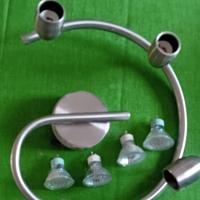 Plafoniera a 4 luci orientabili con 4 lampade