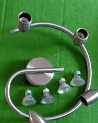 Plafoniera a 4 luci orientabili con 4 lampade