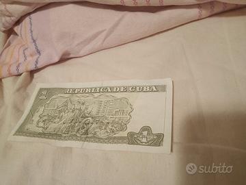 banconota da 1 peso cubano molto rara