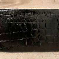 Borsavintage borsa nera a busta di vera pelle