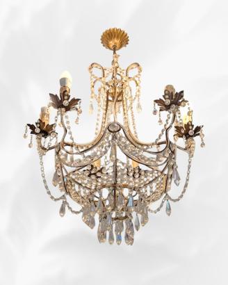 Lampadario in cristallo stile Maria Teresa