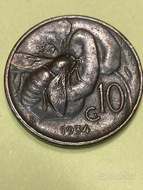 Moneta 10 centesimi 1934
