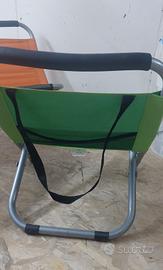 2 piccole e leggere sdraio da spiaggia pieghevoli 