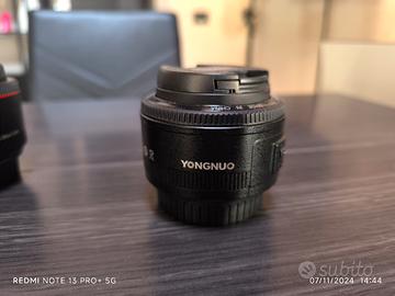 Yongnuo 35mm f2 attacco Canon Ef