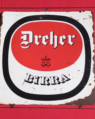 Insegna tabella pubblicitaria Dreher