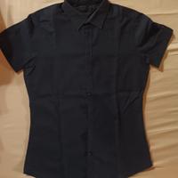 Camicia manica corta, tg. L, slim fit, uomo 