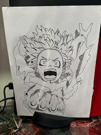 disegno deku fatto a mano