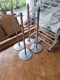 20 pali x transennare e fare code  in acciaio inox