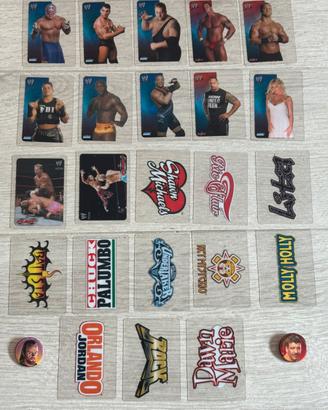 Lotto 23 Lamincards WWE + Spille