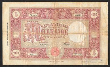 Banconota lire 1000 barbetti del 1948 medusa