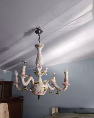 Lampadario a sospensione 4 punti stile Capodimonte