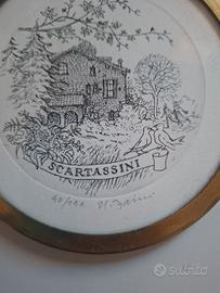 Piatto vintage Castell'Arquato Scartassini 1980