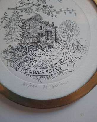 Piatto vintage Castell'Arquato Scartassini 1980
