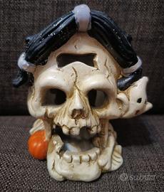 Statue HORROR Mano Scheletro & Teschio con Zucca