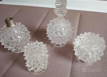 4 oggetti vetro rostrato Murano. BAROVIER