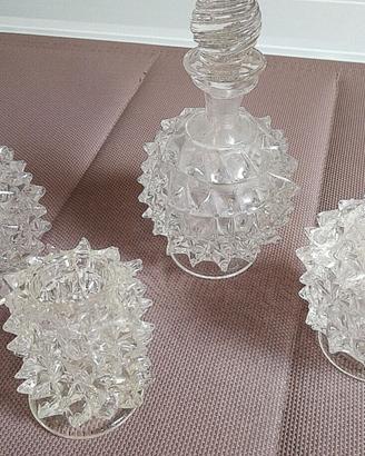 4 oggetti vetro rostrato Murano. BAROVIER
