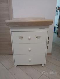 Fasciatoio con vasca e cassettiera foppapedretti