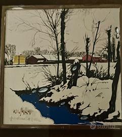 LITOGRAFIA “CASCINA IN INVERNO” FEDERICA GALLI 794