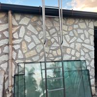 Scala fissa per soppalco acciaio satinato