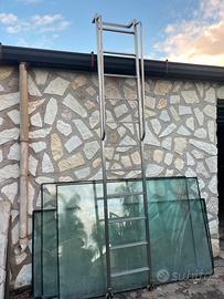 Scala fissa per soppalco acciaio satinato