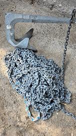 Kit ancoraggio, ancora bruce e catena 8mm