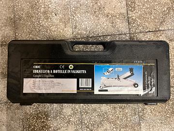 Cric idraulico a carrello 2 T con valigetta