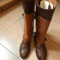 Stivali donna pelle con ghette - vintage