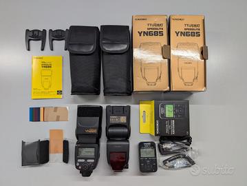 Yongnuo Flash  YN685 x2 con Trasmettitore YN622N