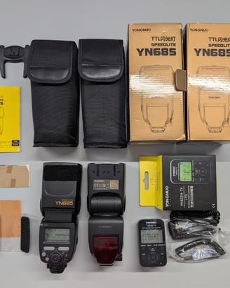 Yongnuo Flash  YN685 x2 con Trasmettitore YN622N