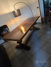 Tavolo Fratino in noce massello e sedie