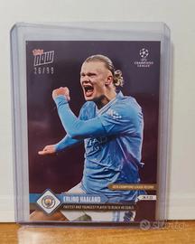 Carta calcio Topps Now Haaland su / 99