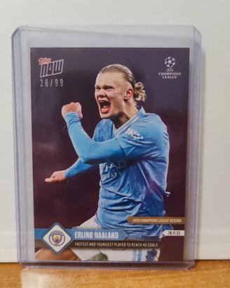 Carta calcio Topps Now Haaland su / 99