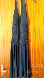 Abito blu glitter sexy scollato schiena scoperta