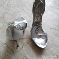 Sandali matrimonio vera pelle n.38,5