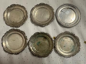 Set piattini in argento 800