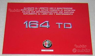 Manuale aggiunto uso manutenzione Alfa Romeo 164TD