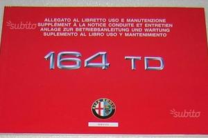 Manuale aggiunto uso manutenzione Alfa Romeo 164TD