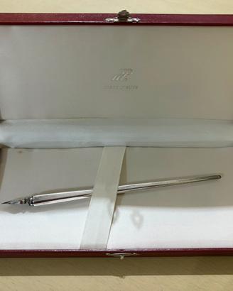 Cannuccia argento vintage con pennino